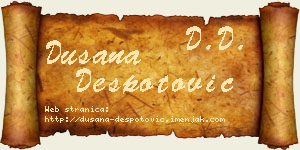 Dušana Despotović vizit kartica